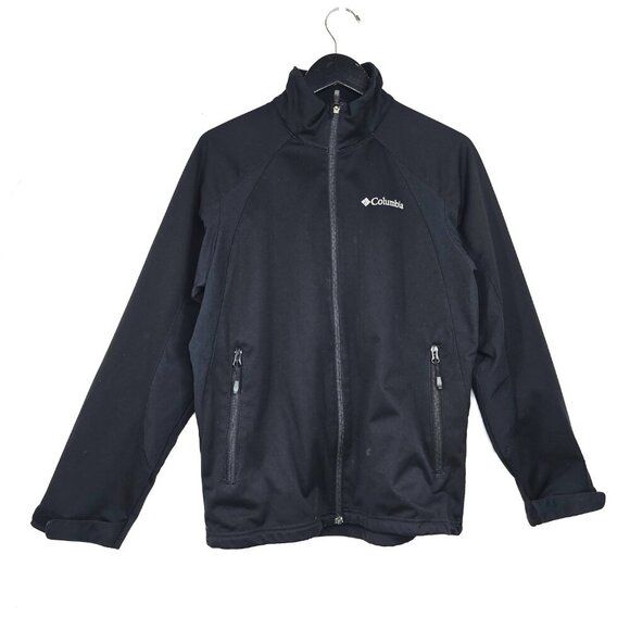 Columbia Omni Wind Block Omni Heat Jacket Mens S Black Windproof Softshell - Picture 1 of 8